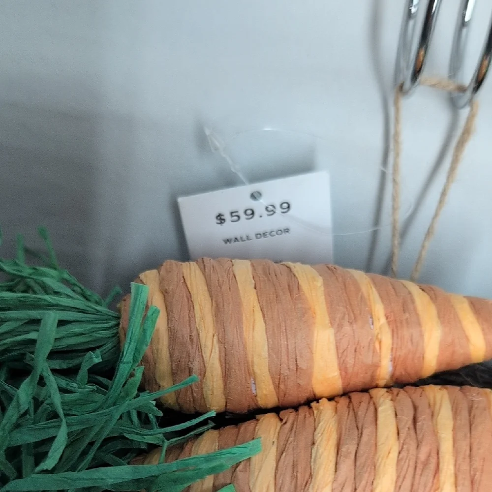 Whimsical Carrot and Bunny Wreath